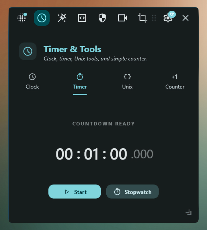 Timer plugin — Countdown and stopwatch